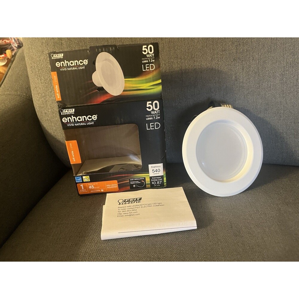 NIB Feit Electric Enhanced Vivid Natural Light 50 WATT LED Soft White 2700K